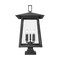 Z-Lite Rainer 5 Light Outdoor Pier Mounted Fixture, 15.5in. W x 28.5in. H, Black 5015PHXLS-SQPM-BK - alternate 3